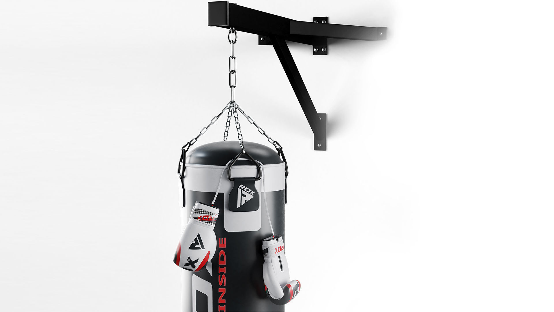Boxing bag and gloves set from ROX Low-poly 3D model_6