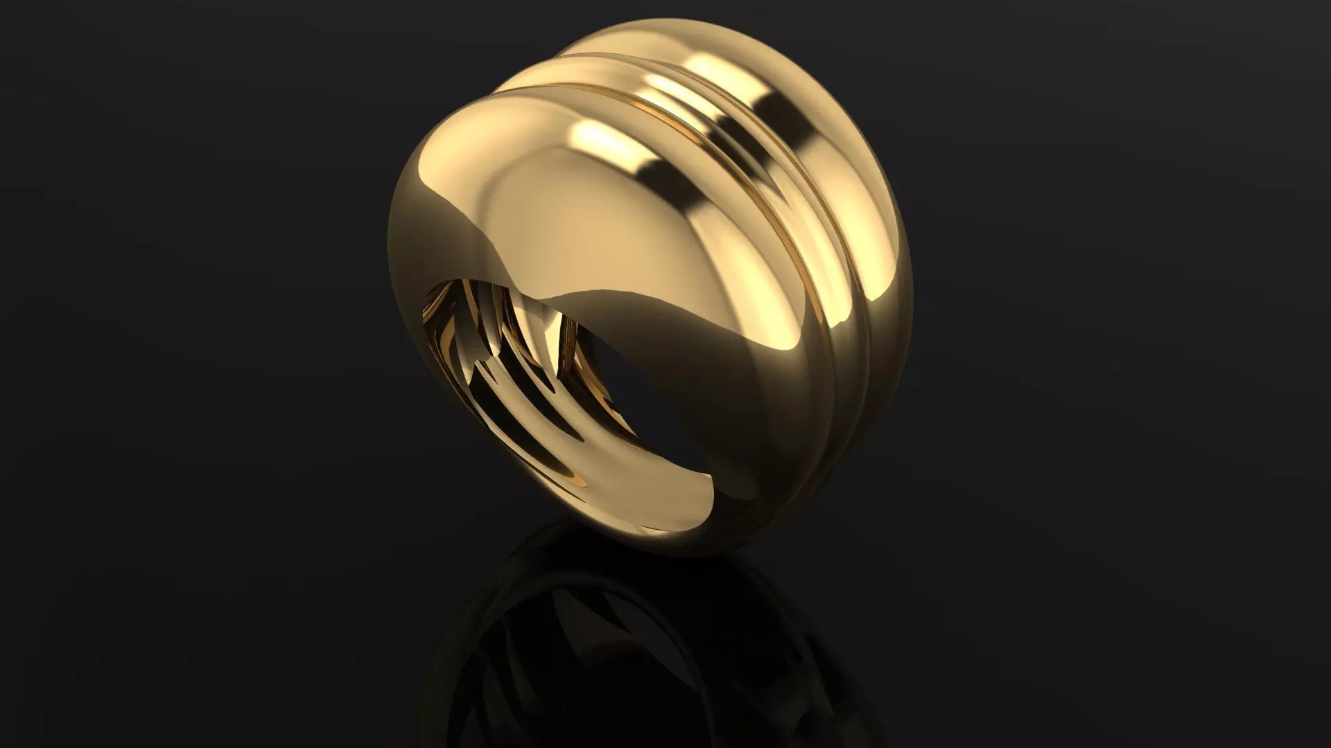 Dome shape band ring Free 3D print model
