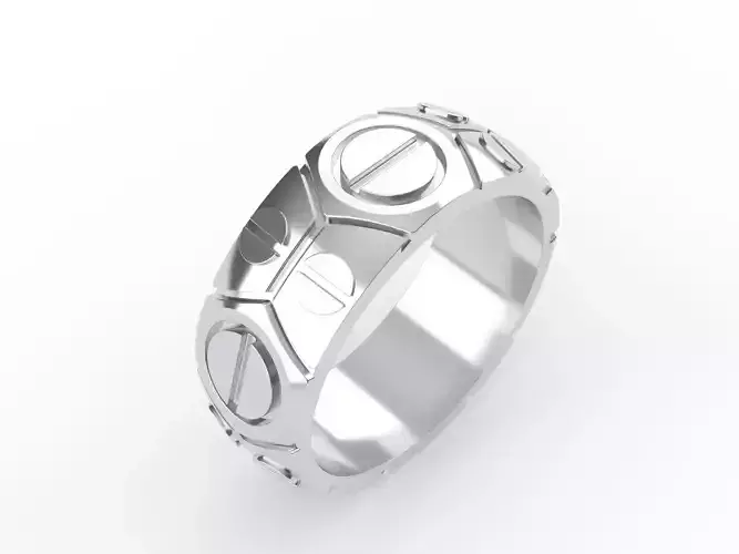 ring in the form of a nut with a bolt