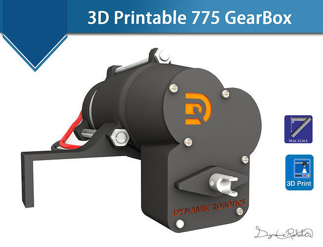 3D printable 775 Gearbox 3D print model