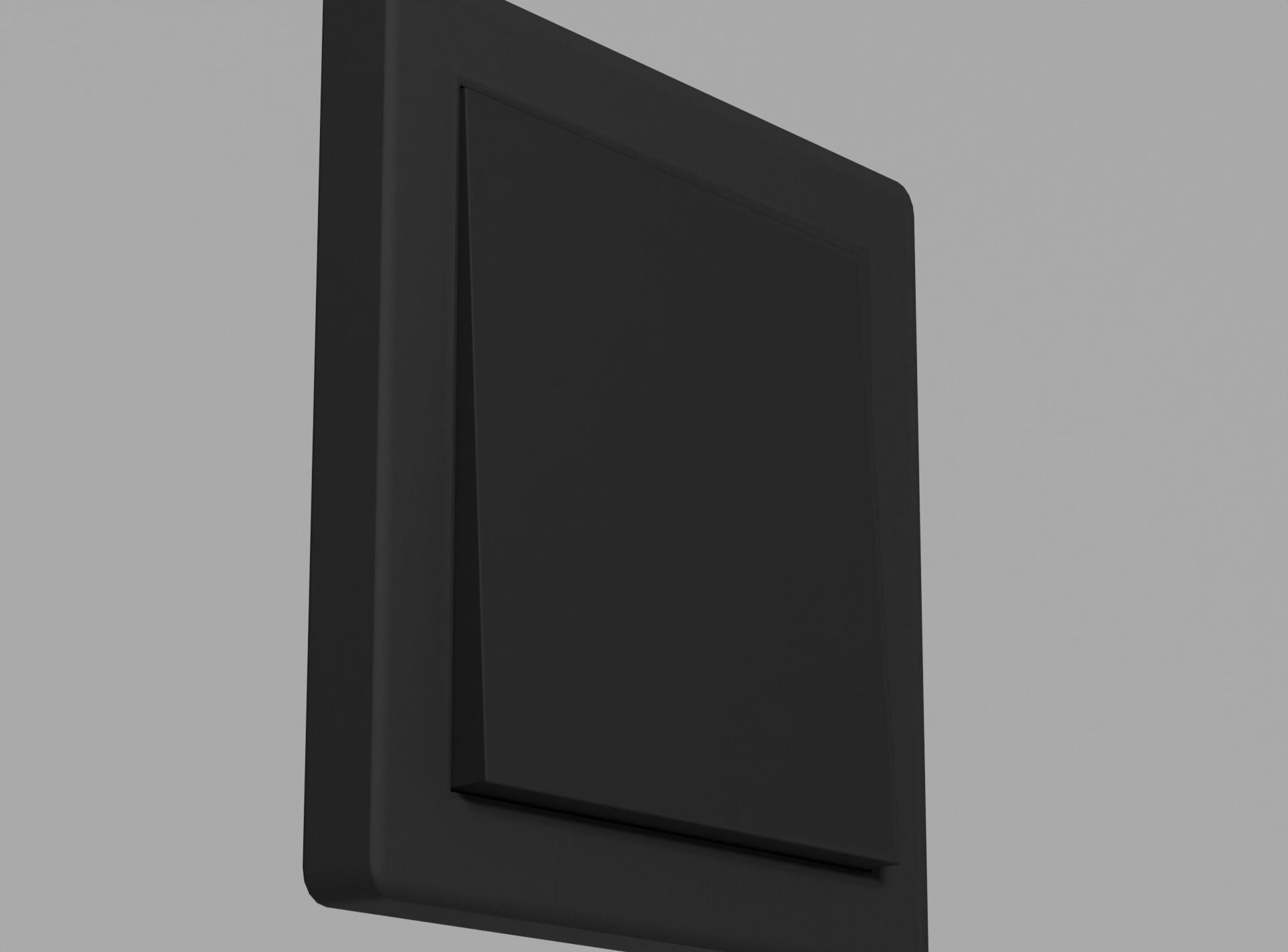 Interior switch - black single Low-poly 3D model_6