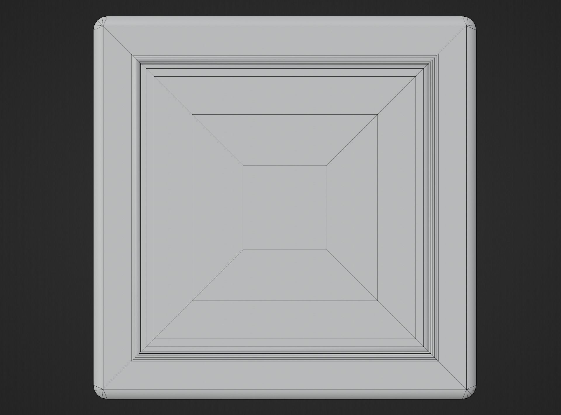 Interior switch - black single Low-poly 3D model_9