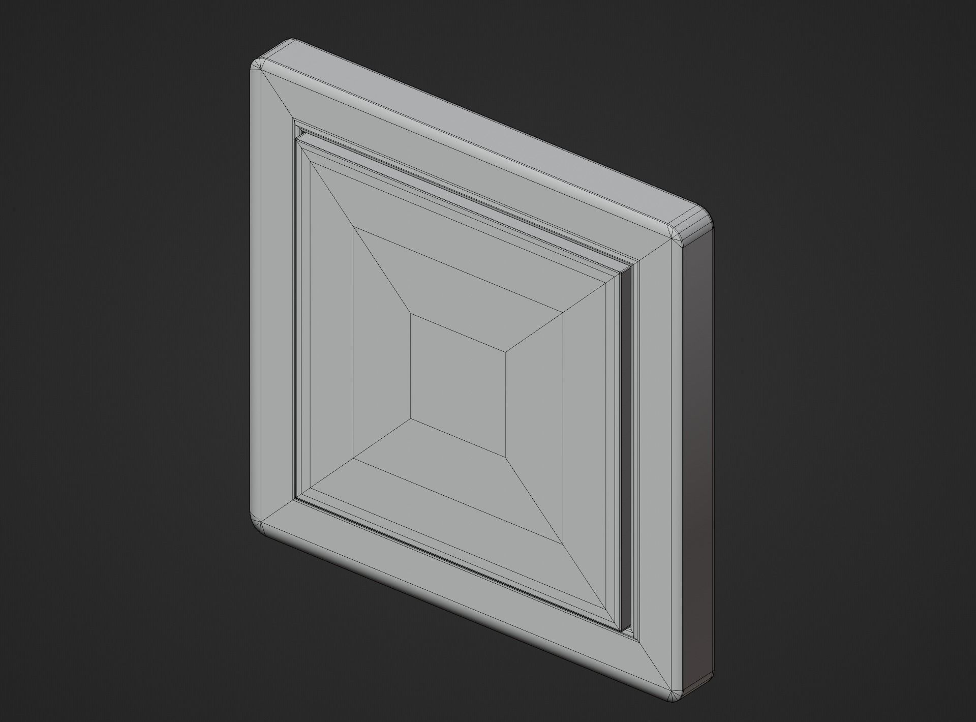 Interior switch - black single Low-poly 3D model_12