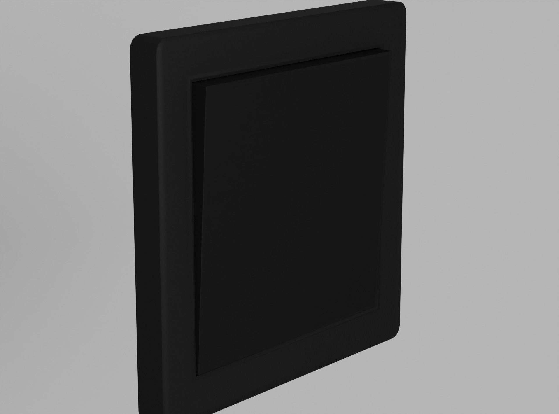 Interior switch - black single Low-poly 3D model_8