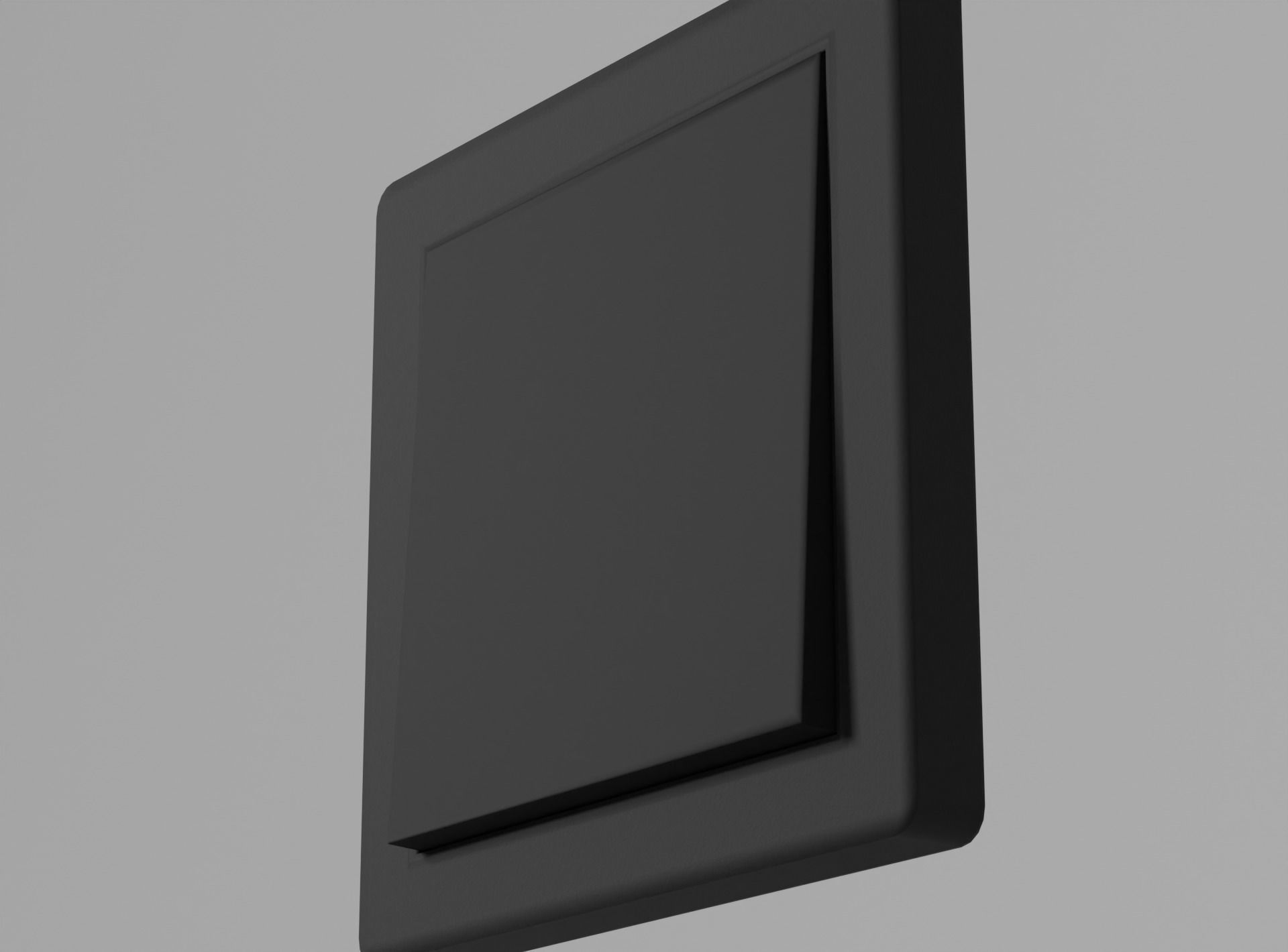 Interior switch - black single Low-poly 3D model_5