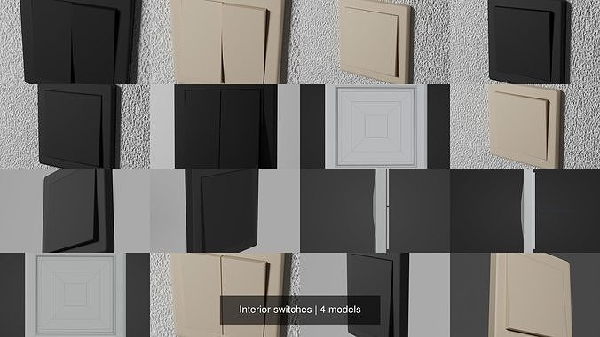 Interior switches 3D Model Collection