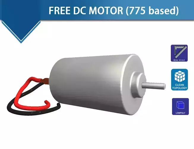 Free DC Motor Free 3D model