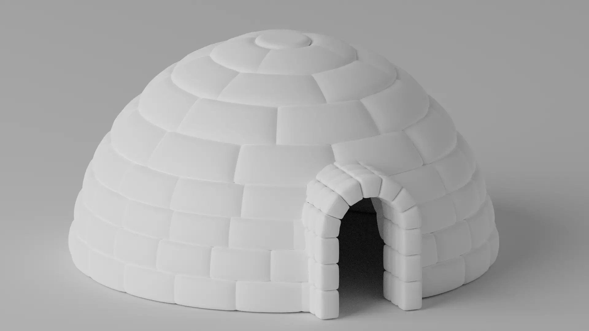 Cartoon Igloo Canada 1 3D model