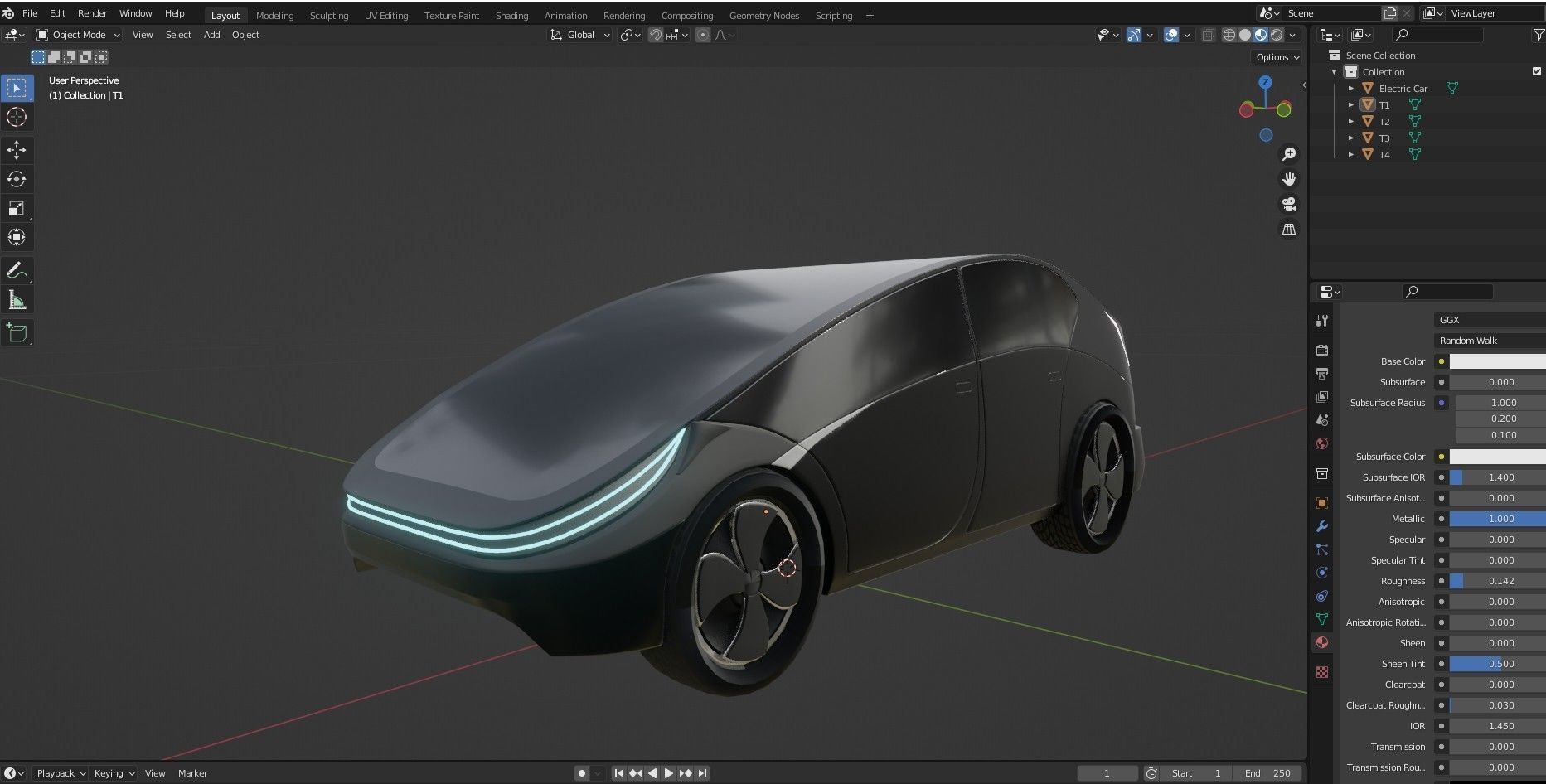 Electric Car 3D model_8