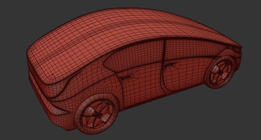 Electric Car 3D model_11