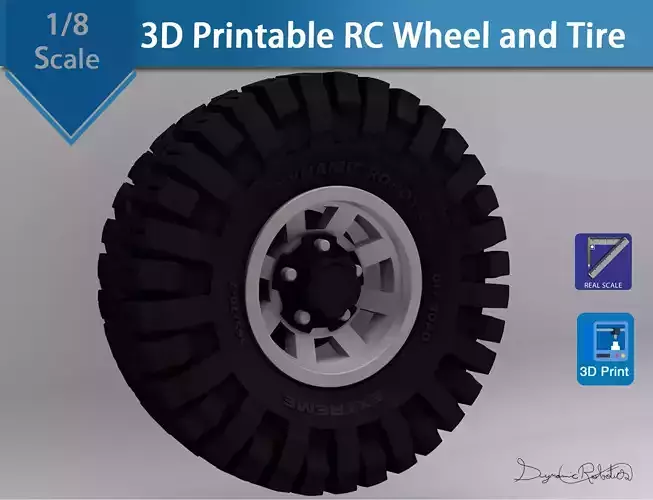 RC Wheel and Tire 3D print model