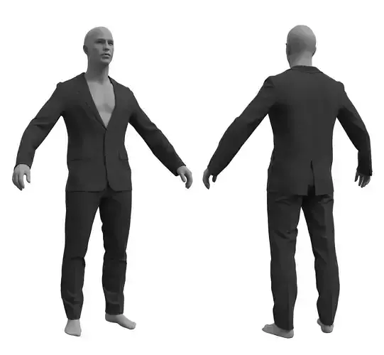 Mens Classic Suit and Pants - Marvelous Designer
