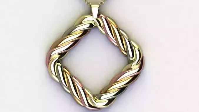 Colorful twist pendant