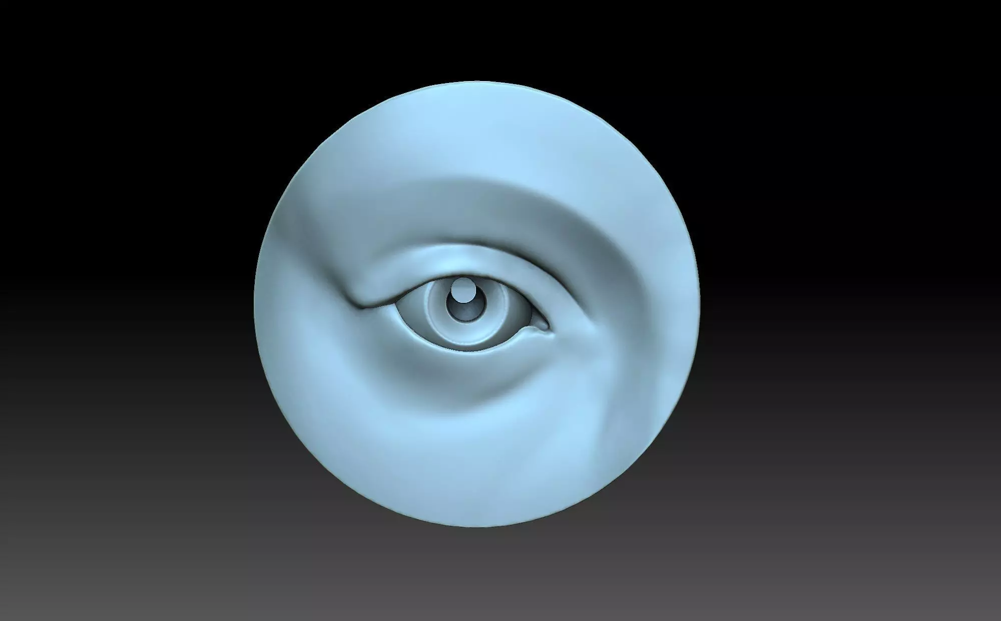 Decorative panel with an eye 3D print model