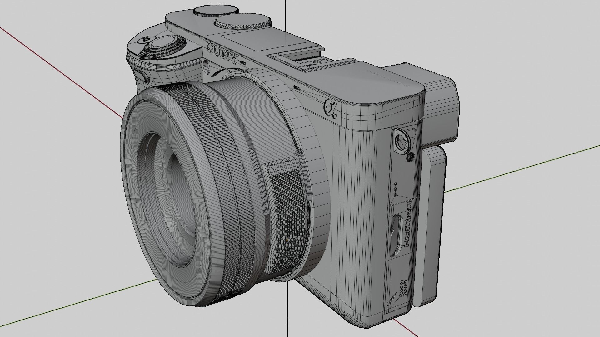 Sony mirrorless a6400 3D model_11