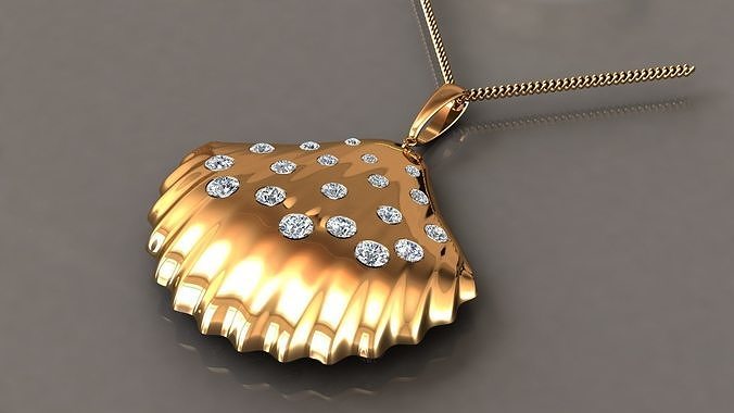 Shell pendant 3D print model