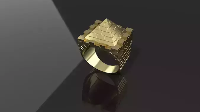 pyramid ring for gold silver 