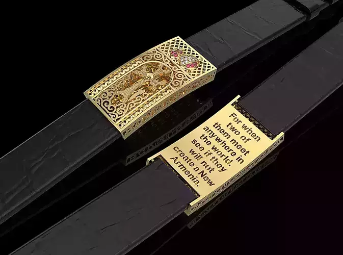 Fashion Armenian cross bracelet Khachkar  3D print model