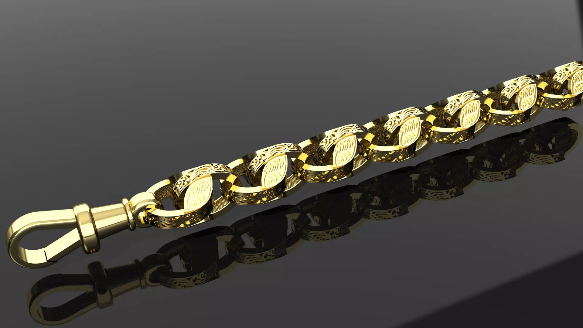 tulip link bracelet dotted 3D print model