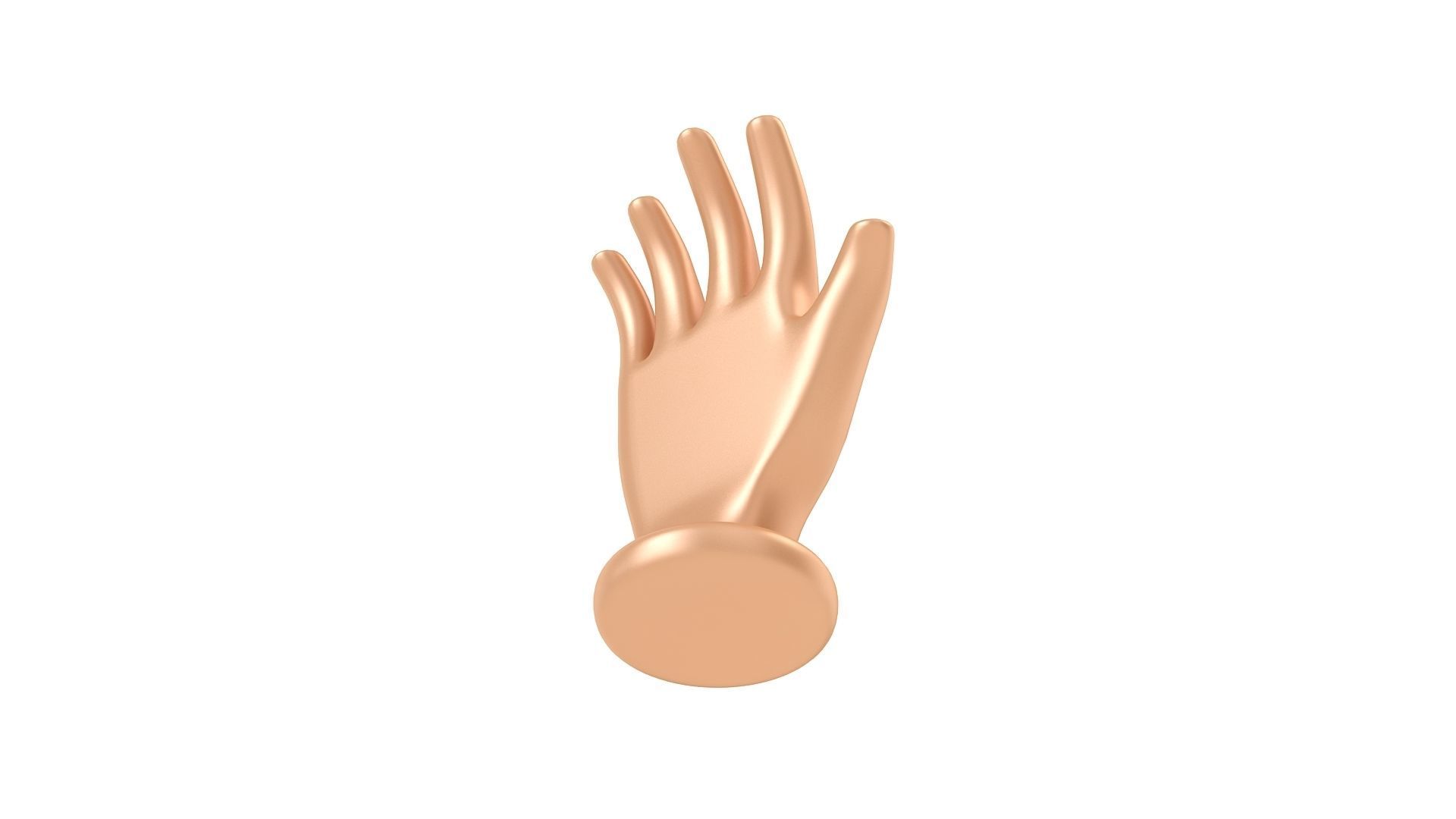 Cartoon Human Hand 3D model_4