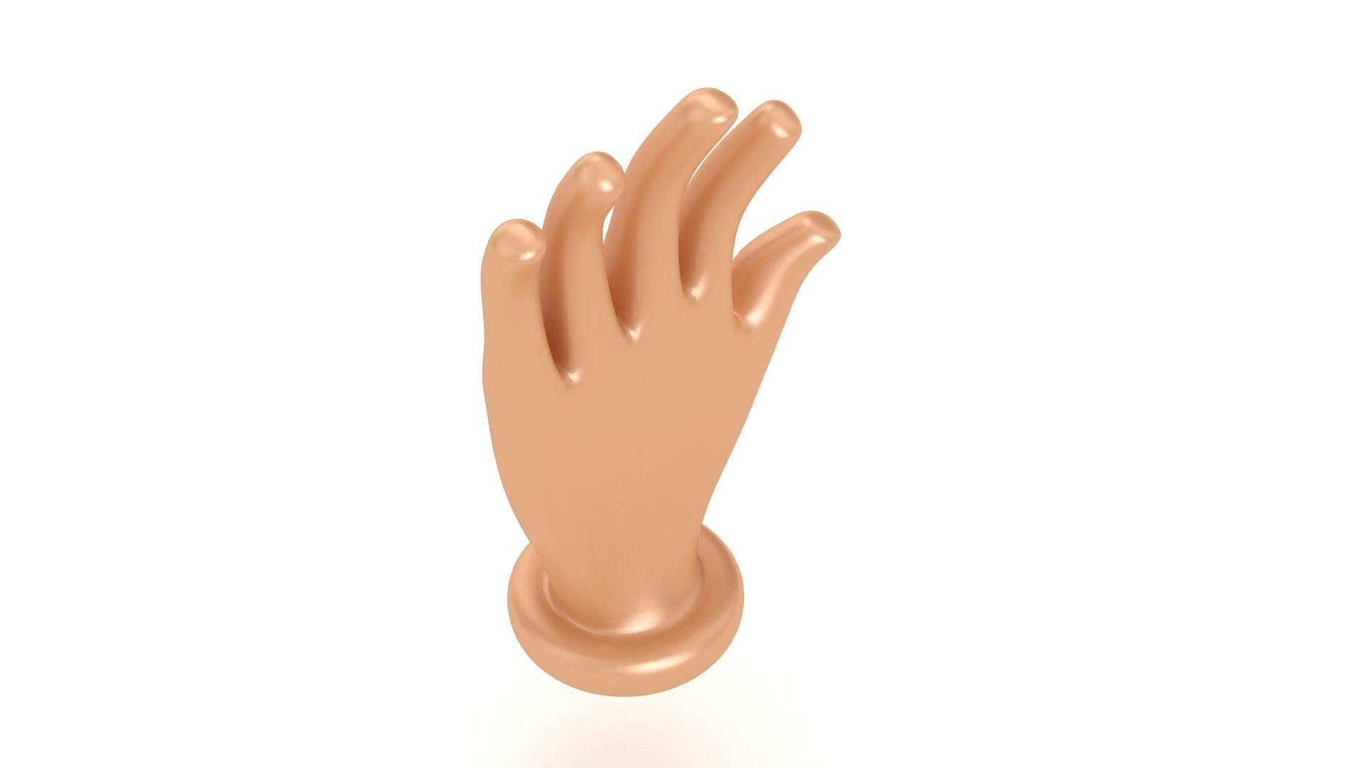 Cartoon Human Hand 3D model_2