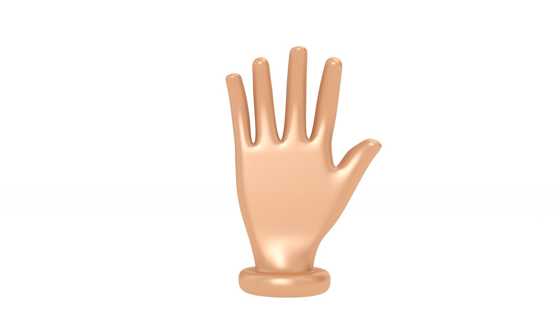 Cartoon Human Hand 3D model_3