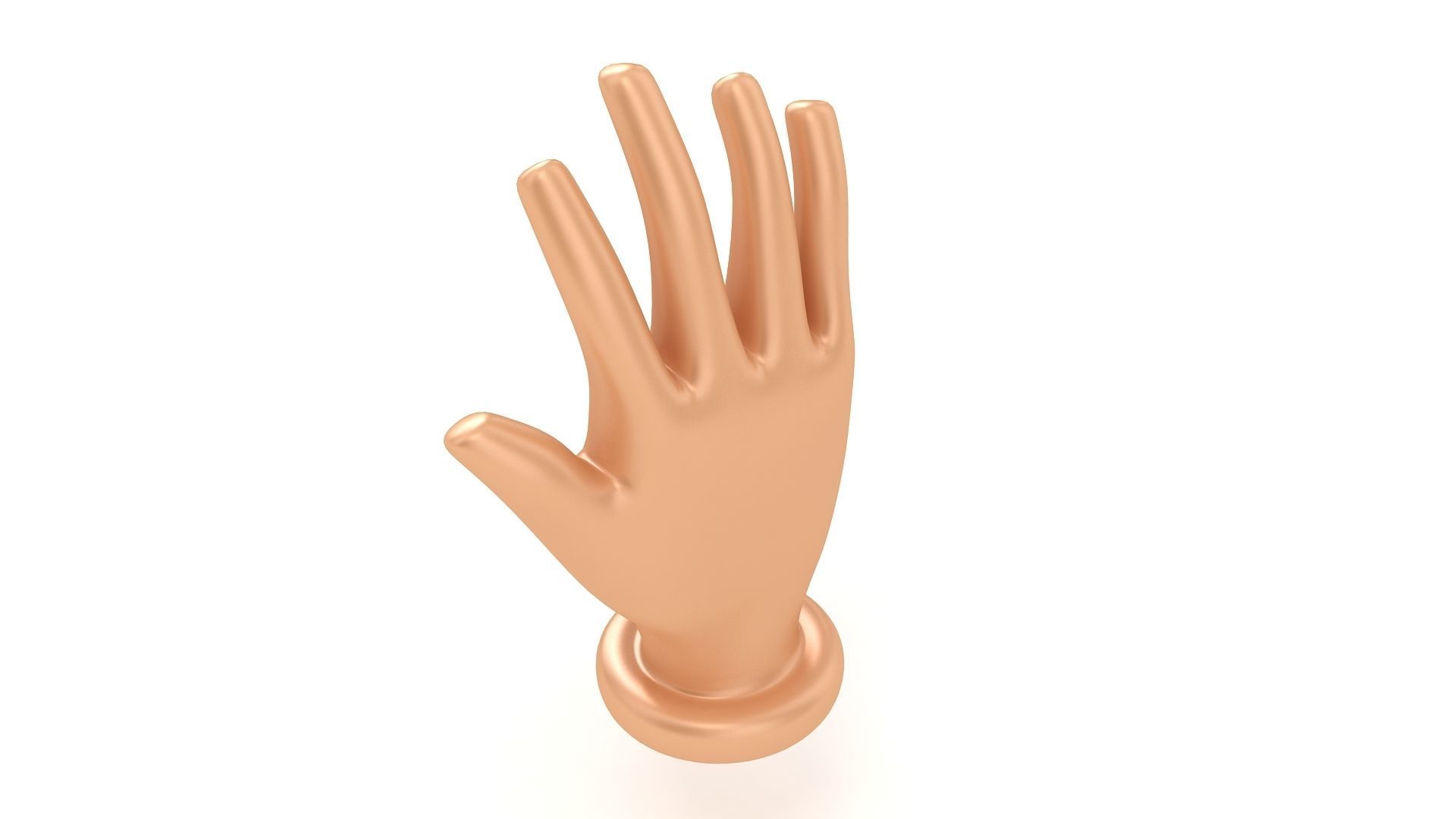 Cartoon Human Hand 3D model_1