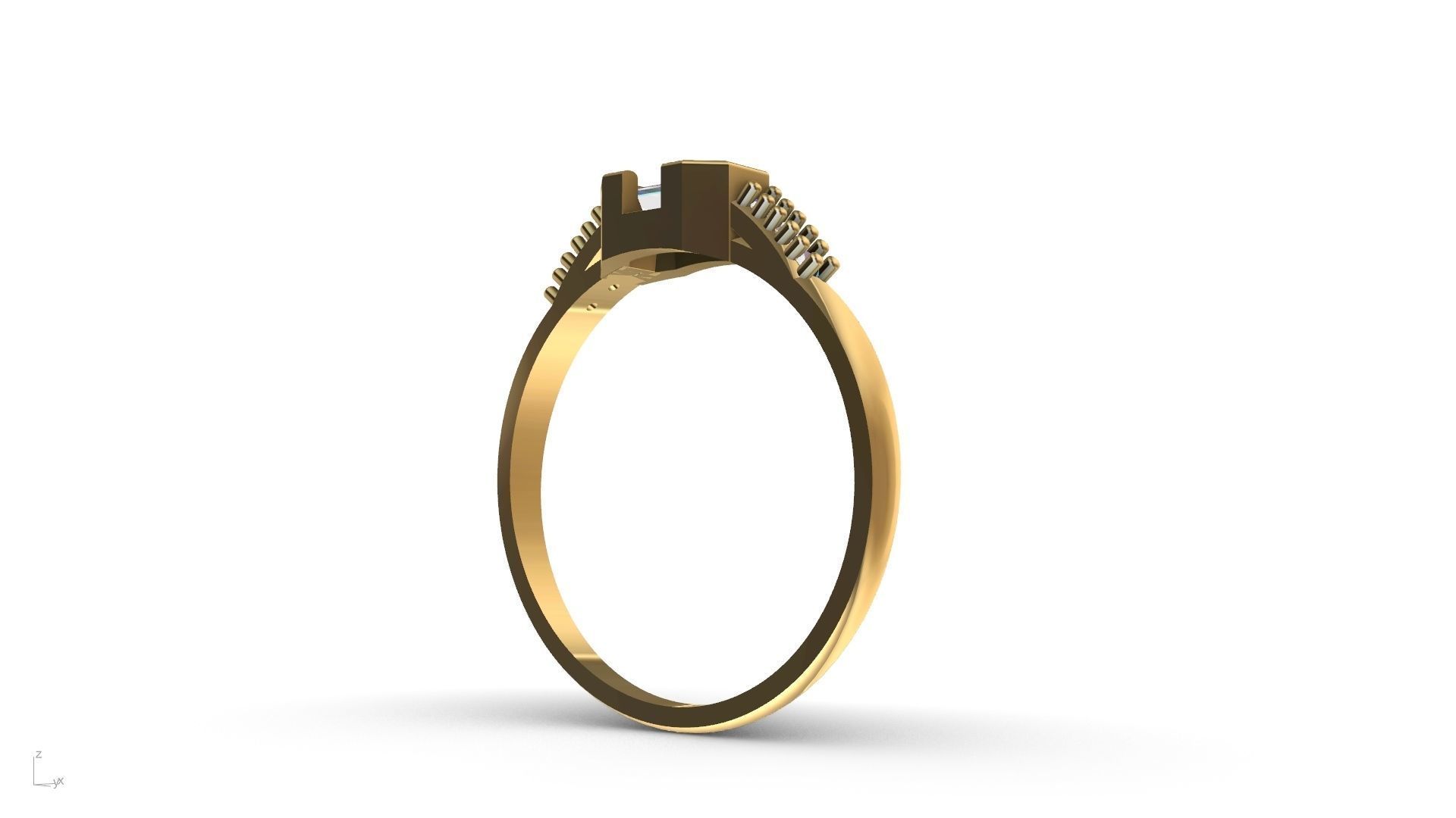 emerald ring stl verified  3D print model_18