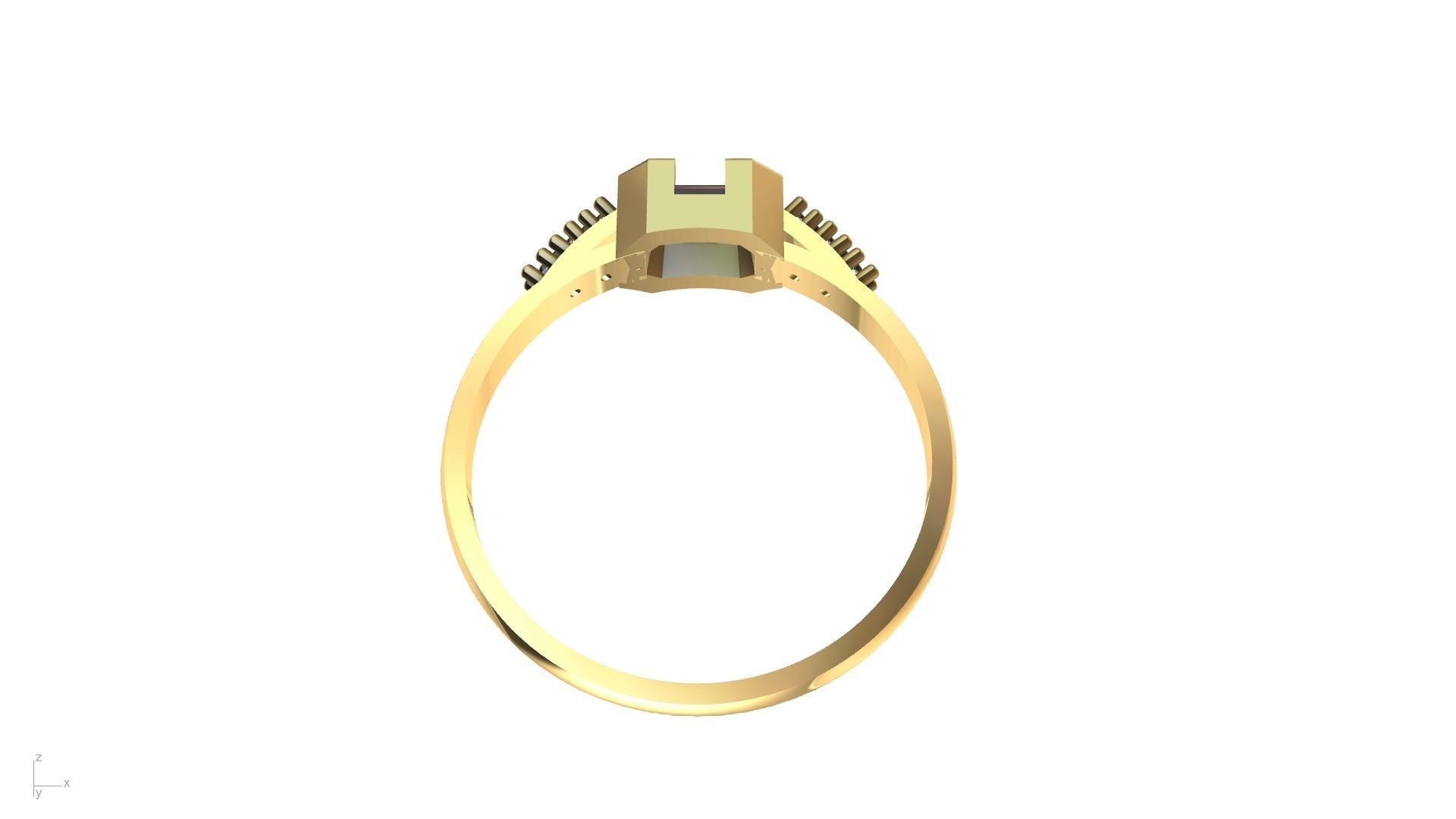 emerald ring stl verified  3D print model_17