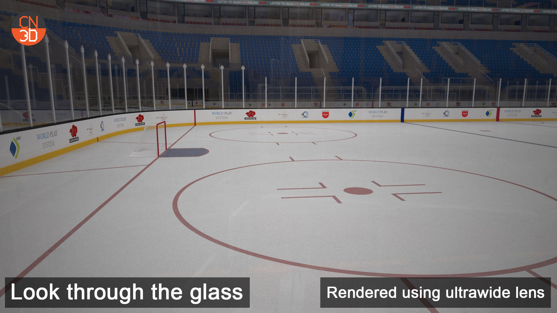 NHL and IIHF Ice Hockey Arena - interior - low poly Low-poly 3D model_21