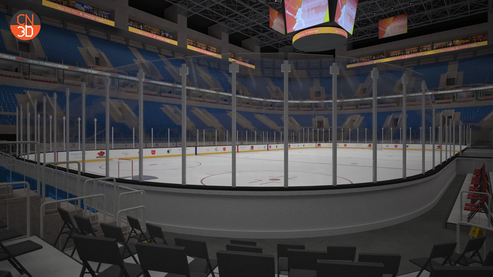 NHL and IIHF Ice Hockey Arena - interior - low poly Low-poly 3D model_20