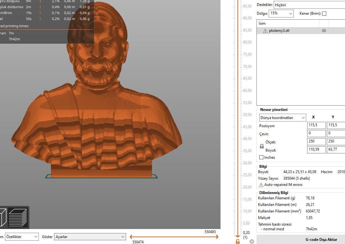 Ptolemy bust  3D print model_1