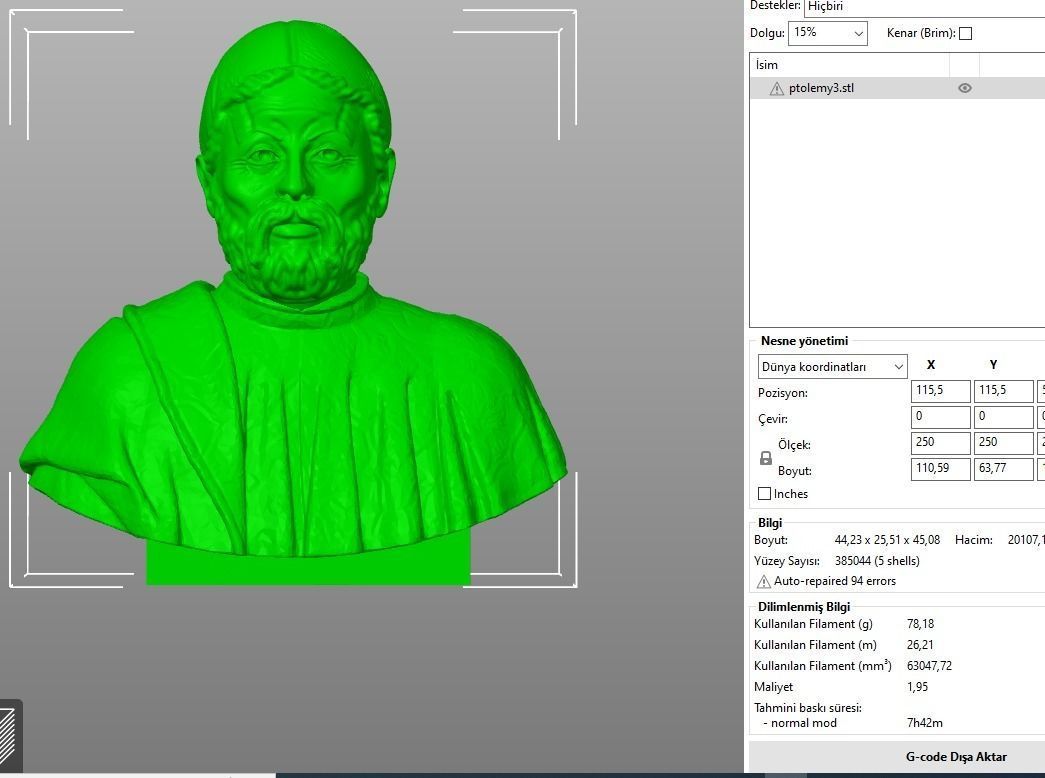 Ptolemy bust  3D print model_12