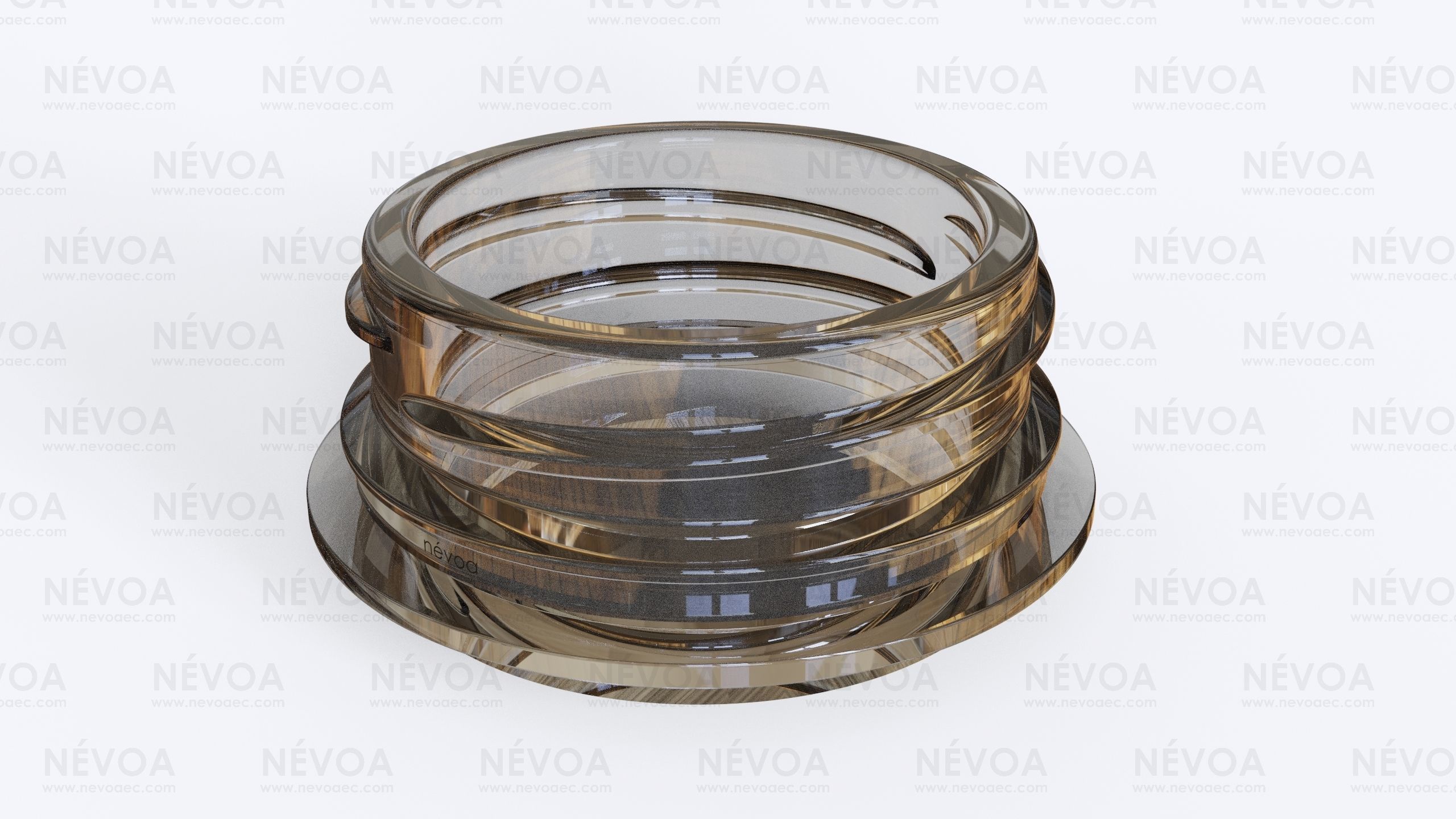 Neck finish - PCF 43P - voluntary standard hot fill finish 3D model_1