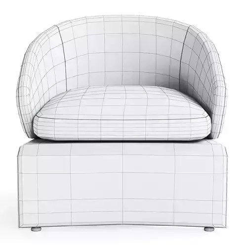 HALLEY lounge chair in orange velvet