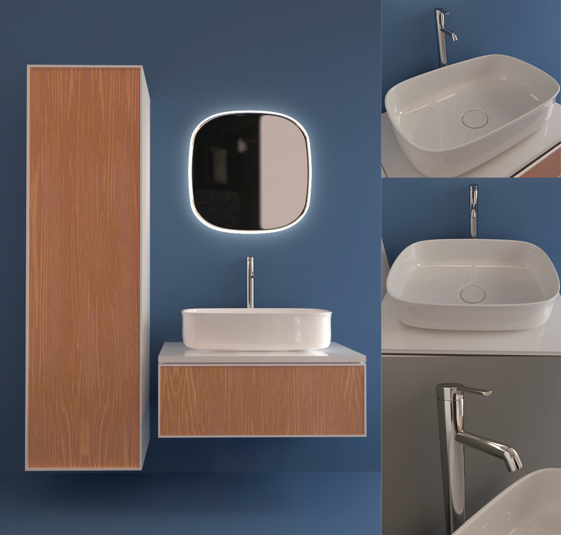 Duravit Zencha Vanity Unit Set 3D model_2