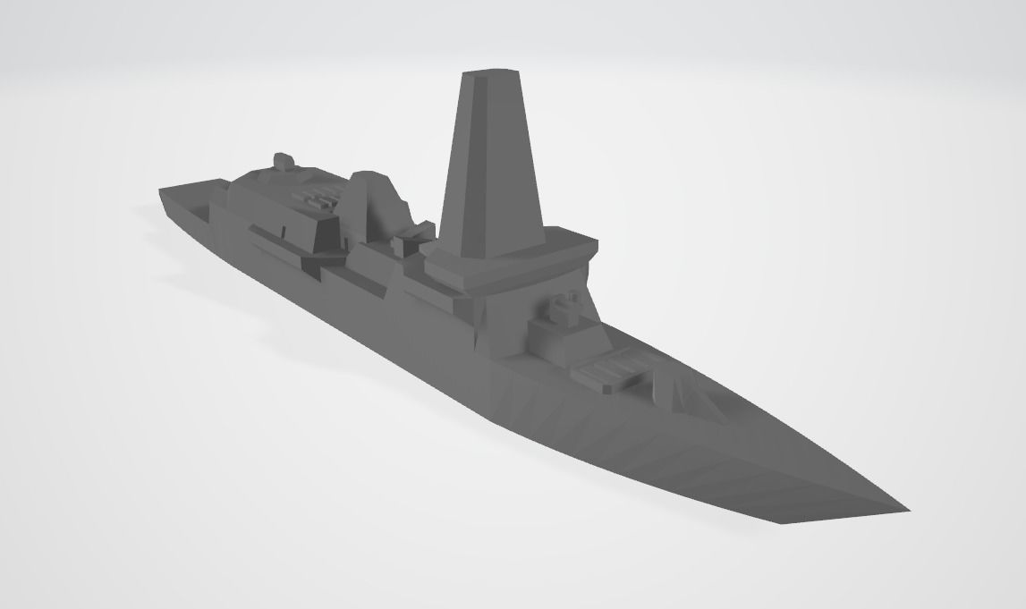 Darren class destroyer DDG 3D print model_4