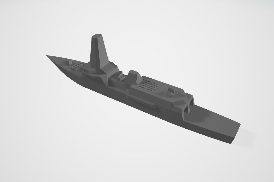 Darren class destroyer DDG 3D print model_5