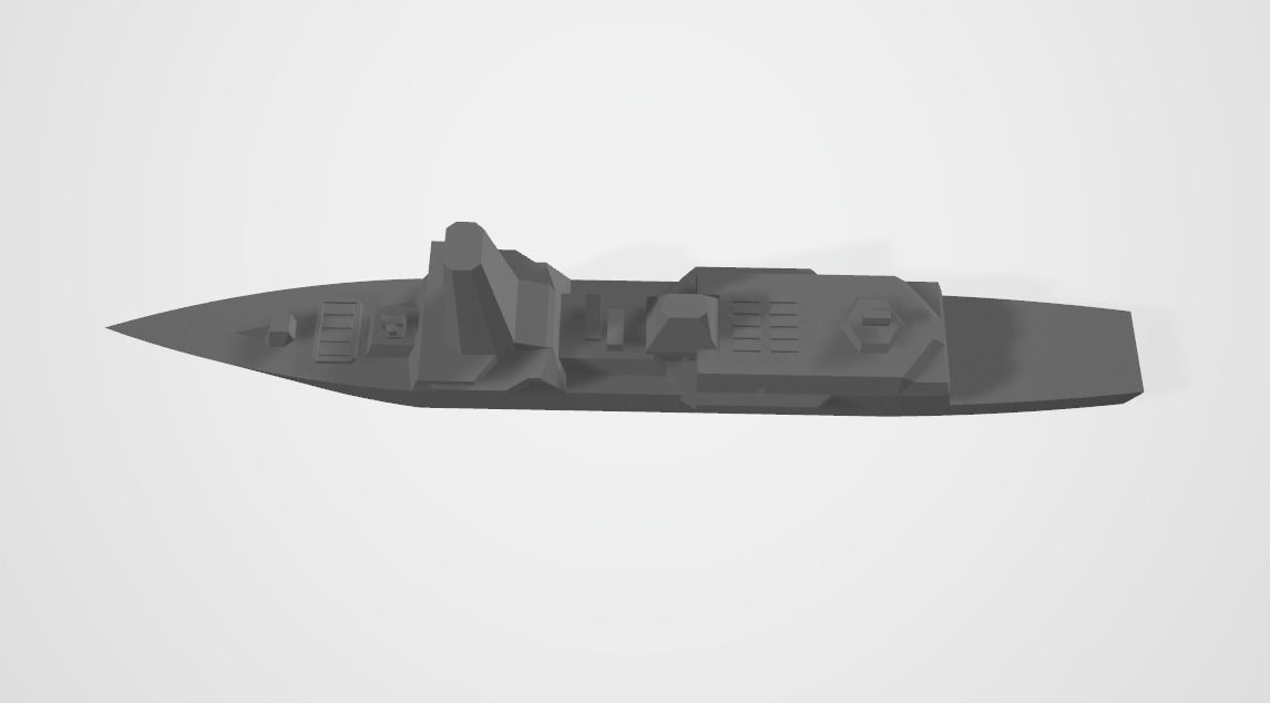 Darren class destroyer DDG 3D print model_2