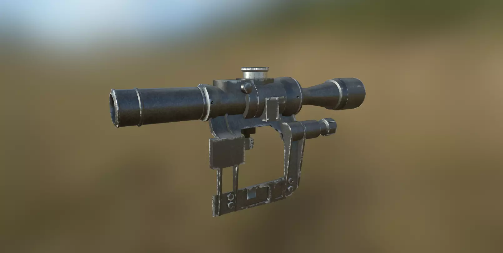 PSO-1M2-01  Telescopic sight Low-poly 3D model_0