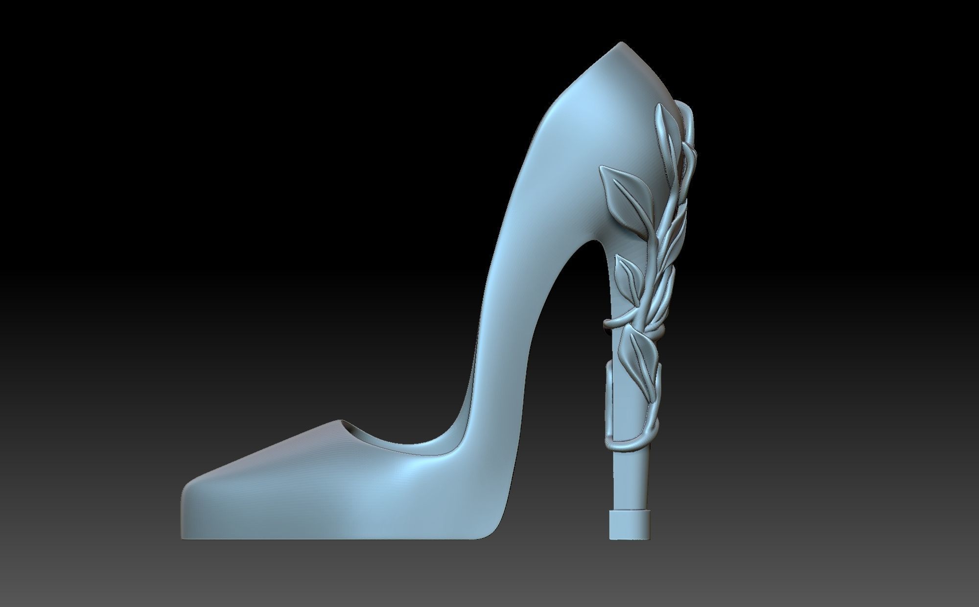 High heeled shoes 3D print model_3