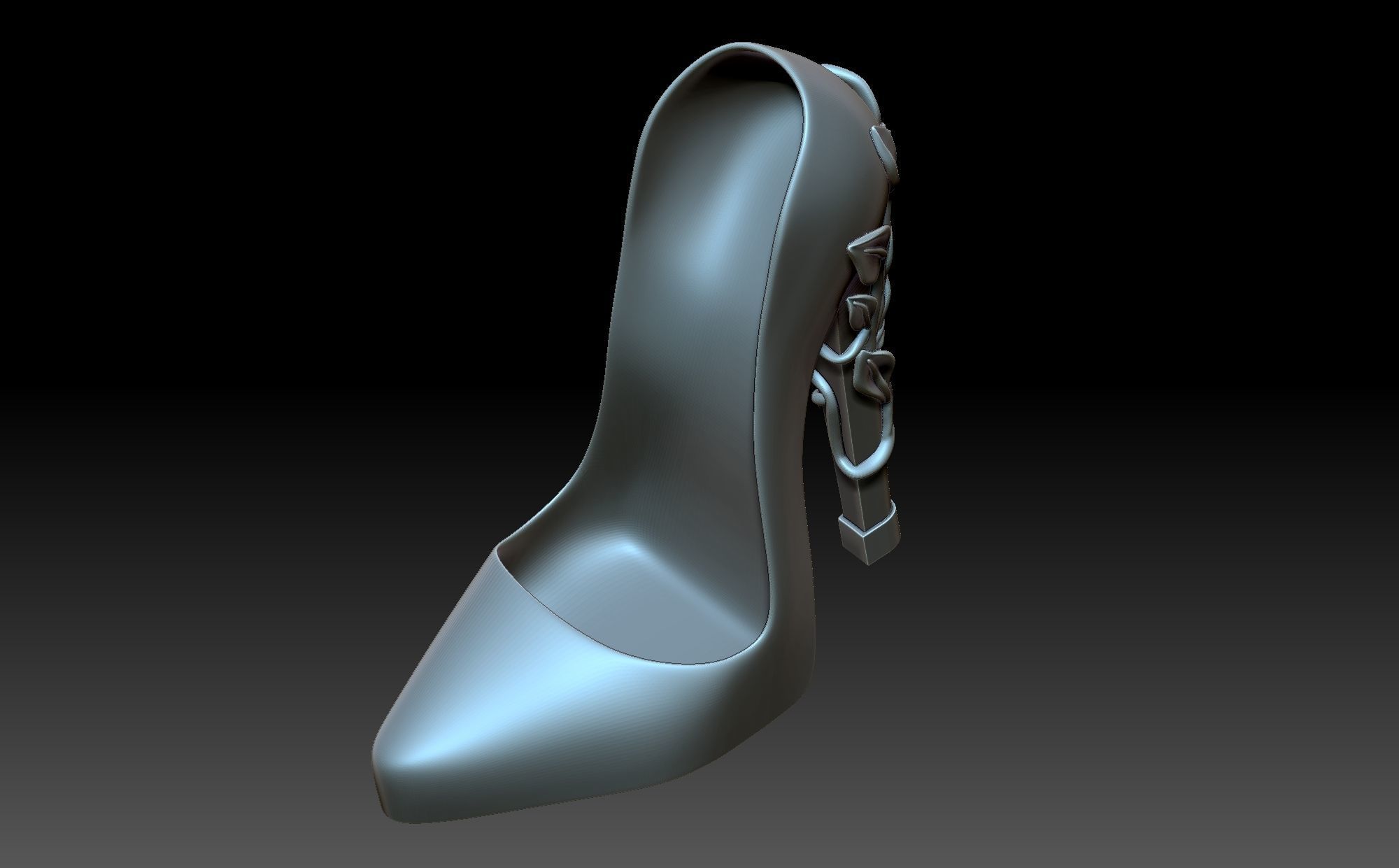 High heeled shoes 3D print model_4