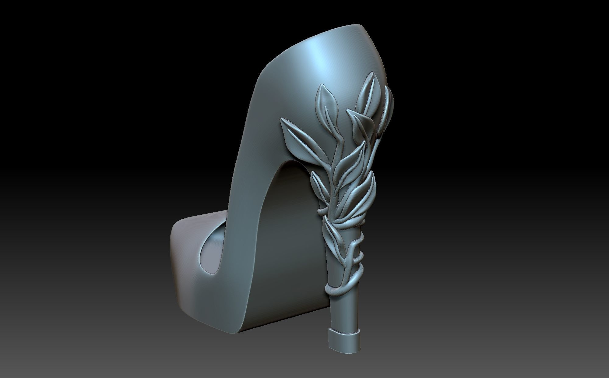 High heeled shoes 3D print model_5