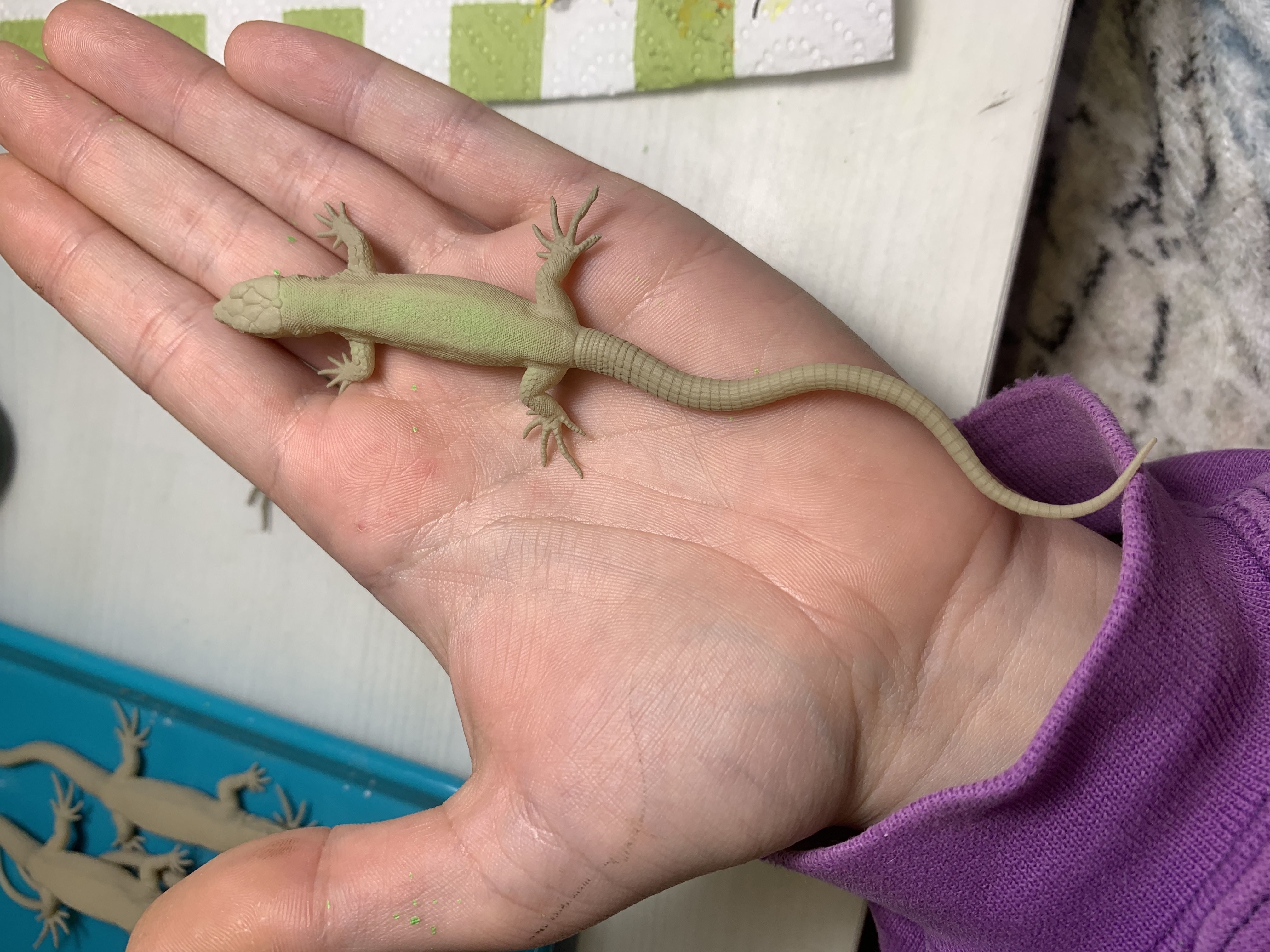 Wall lizard realistic model 3D print model_3