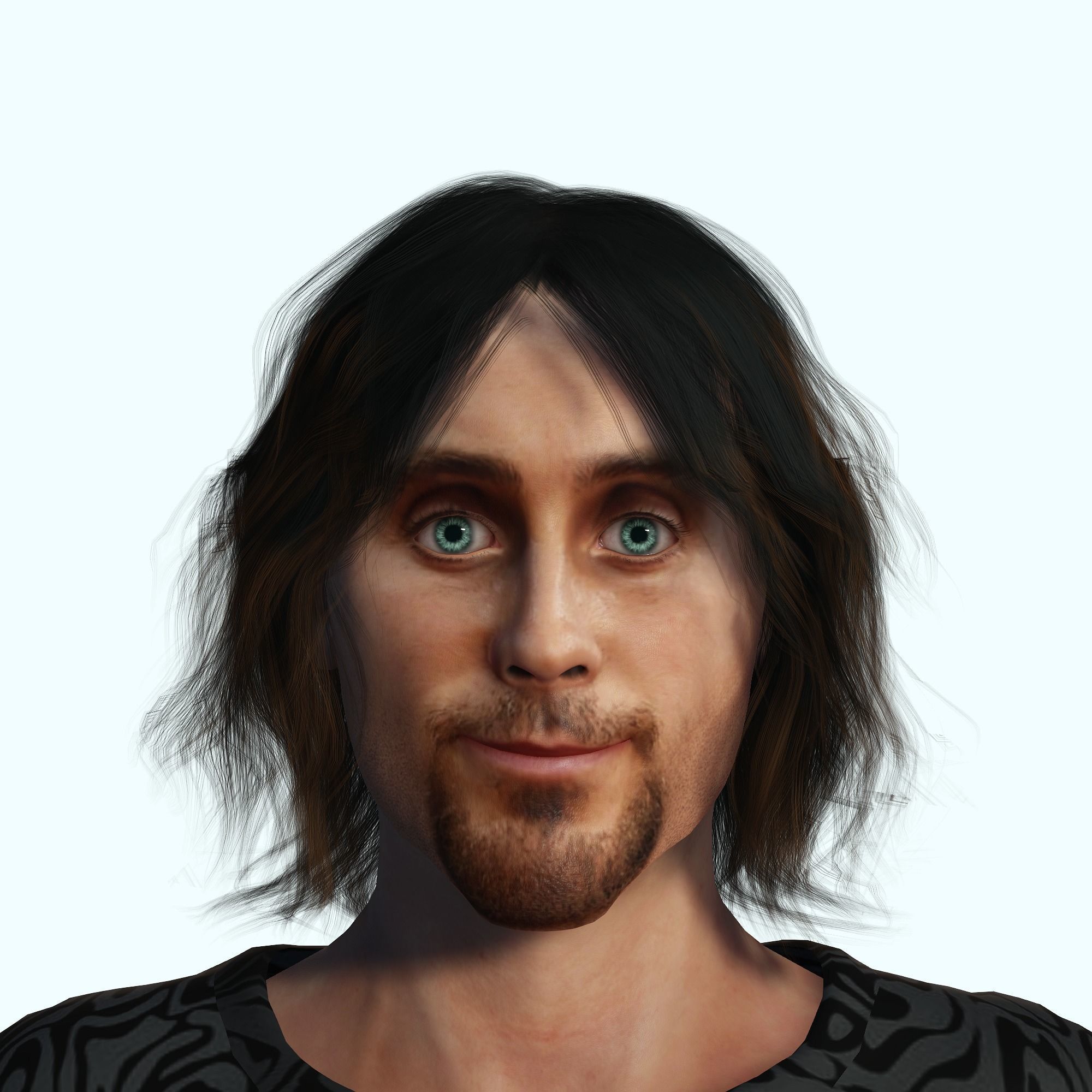 Jared Leto 3D Rigged model ready for animation Low-poly 3D model_11