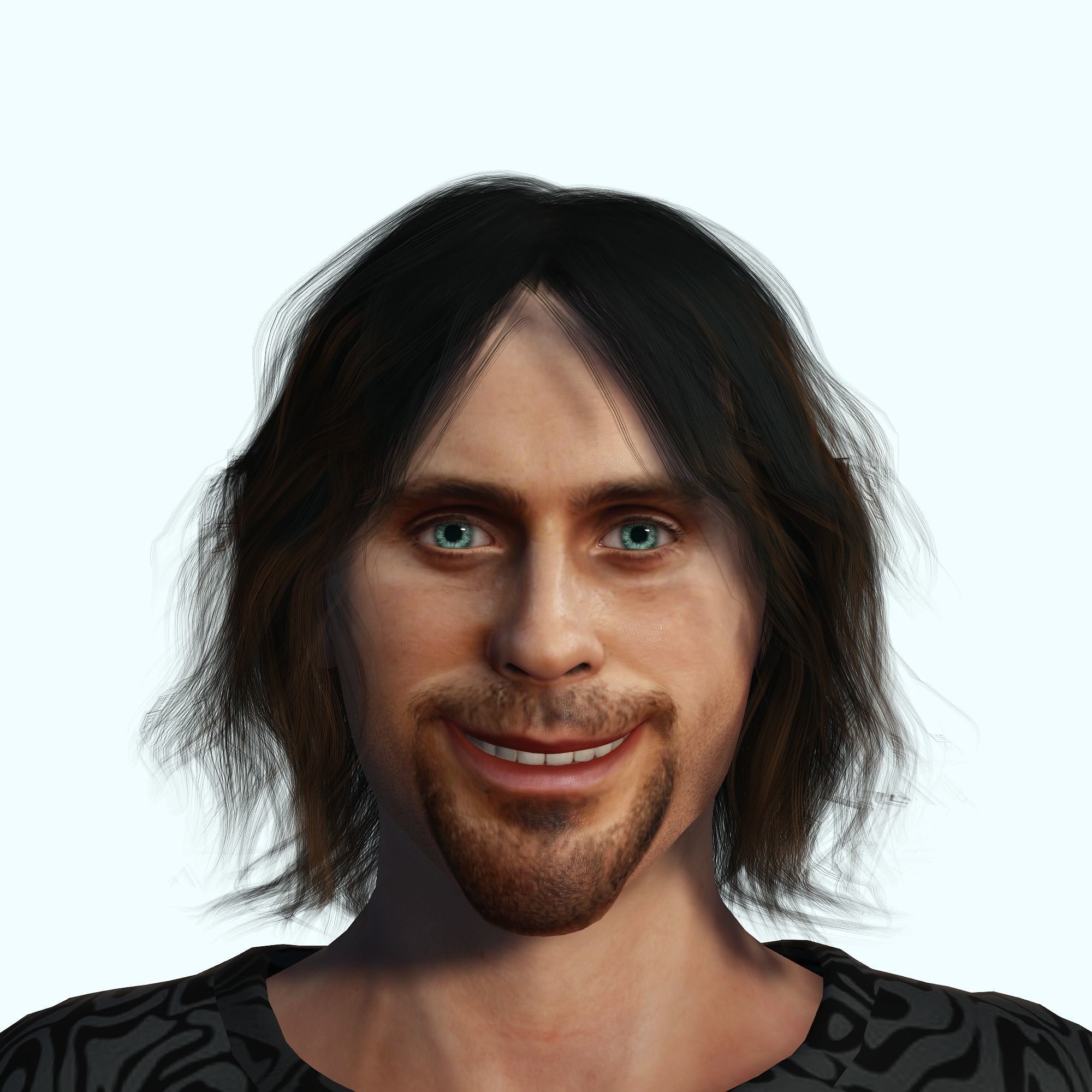 Jared Leto 3D Rigged model ready for animation Low-poly 3D model_16
