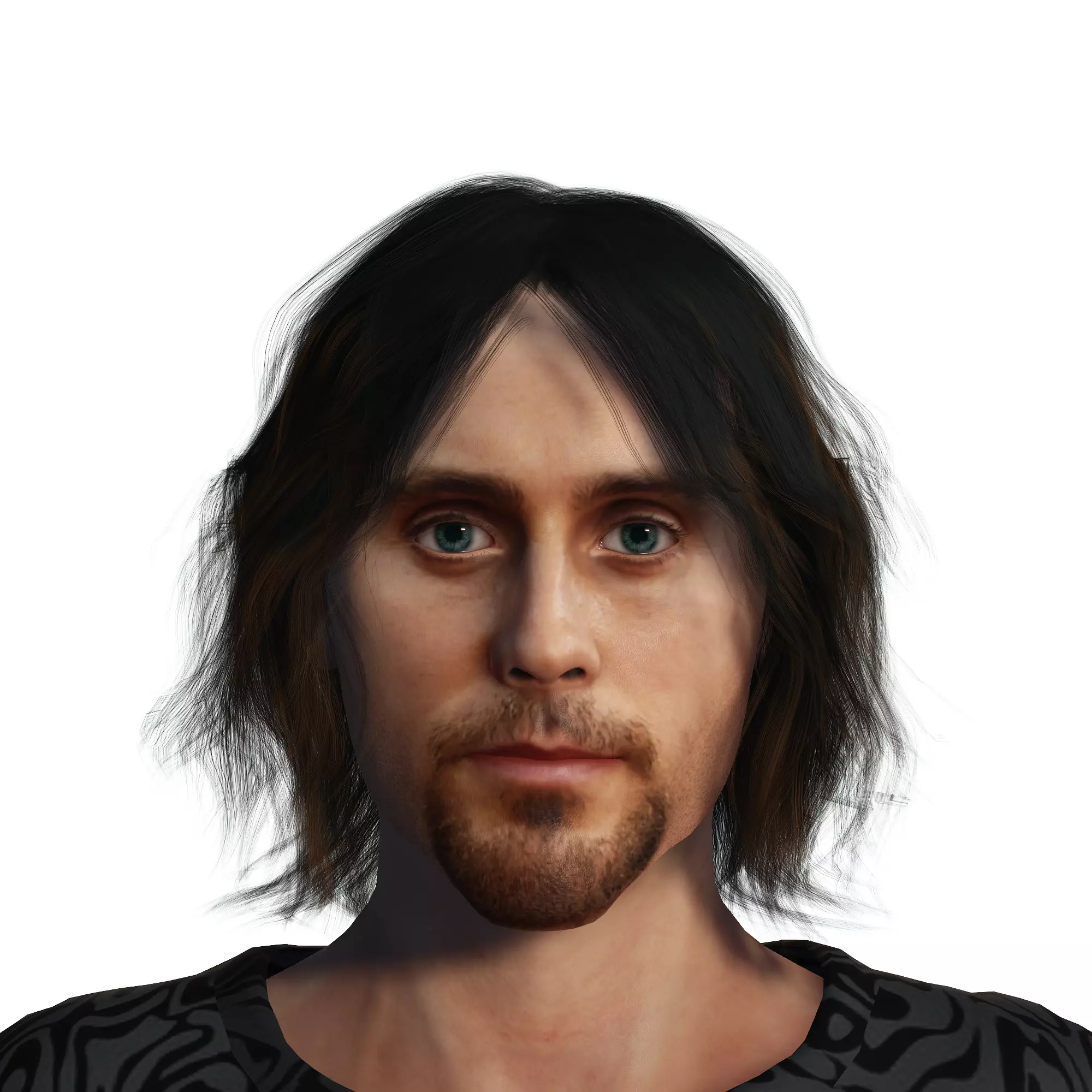 Jared Leto 3D Rigged model ready for animation Low-poly 3D model_0