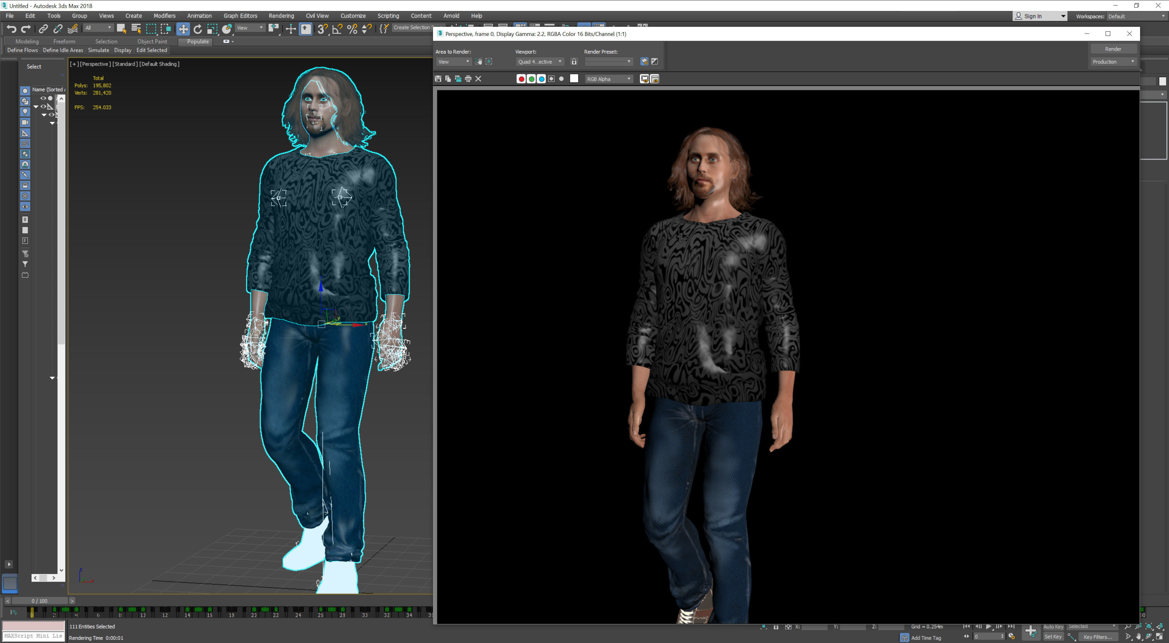 Jared Leto 3D Rigged model ready for animation Low-poly 3D model_5