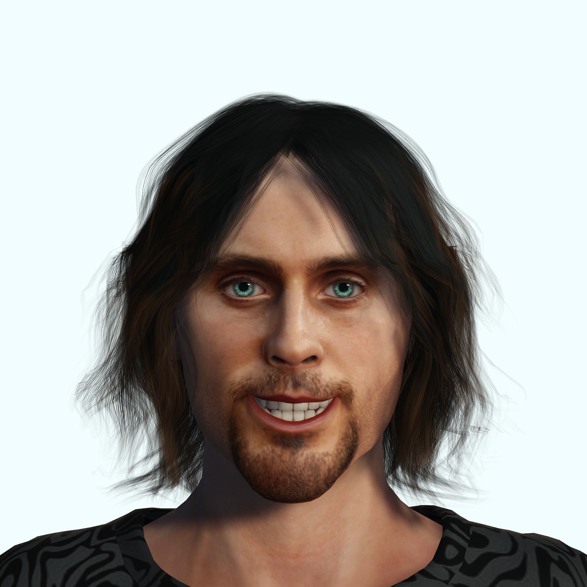 Jared Leto 3D Rigged model ready for animation Low-poly 3D model_8