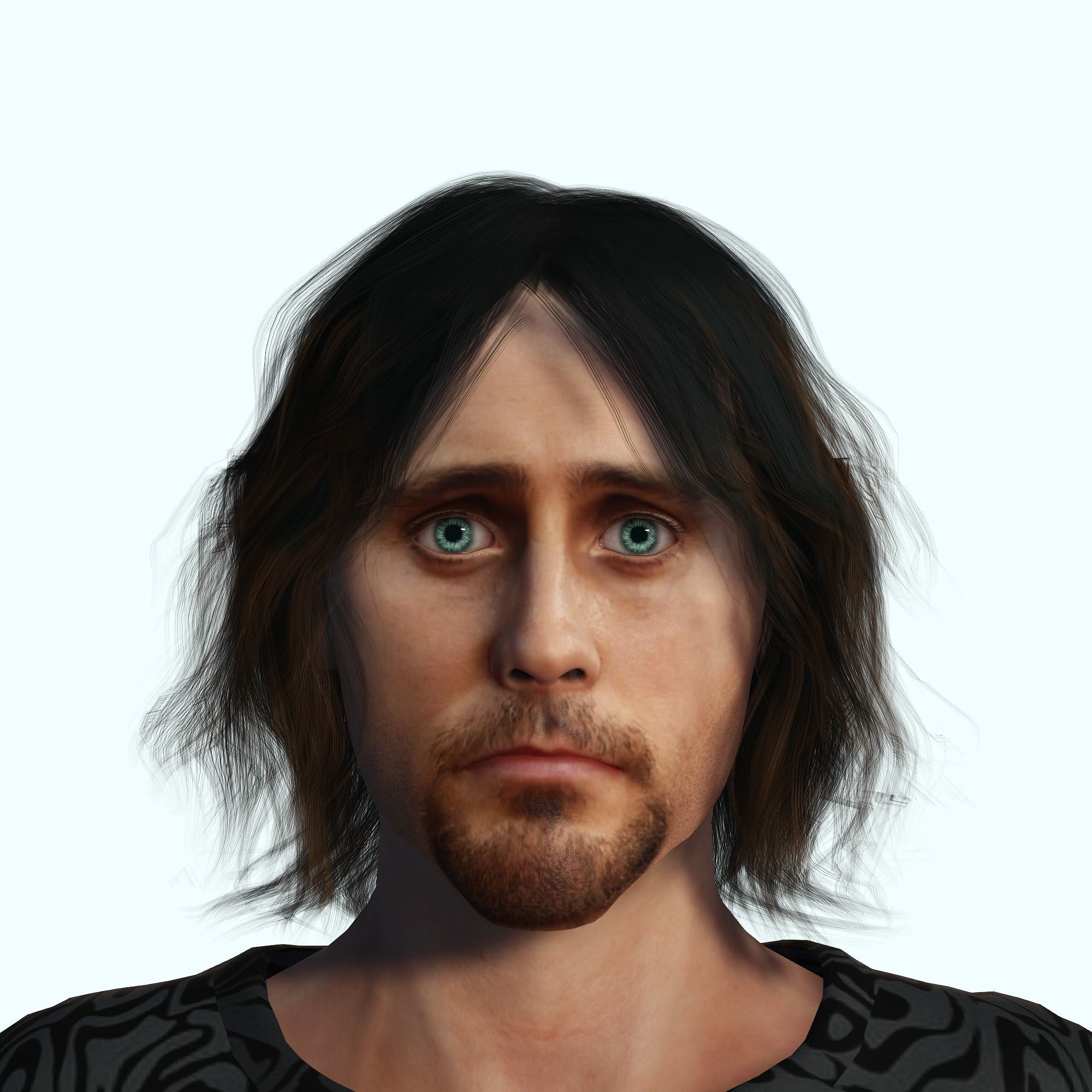 Jared Leto 3D Rigged model ready for animation Low-poly 3D model_12